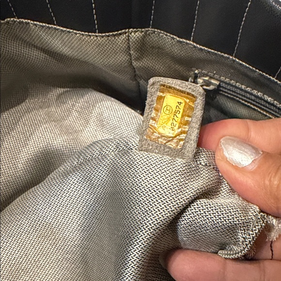 CHANEL Black Leather Tote with Chain Straps - Picture 9 of 10